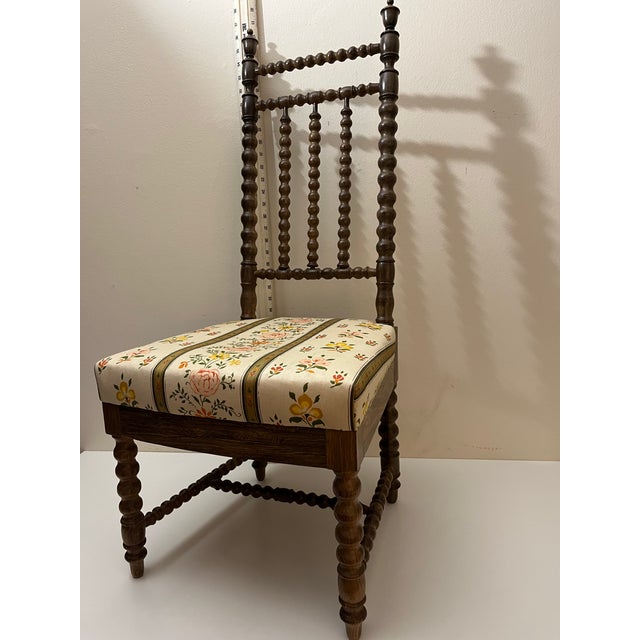 RARE ANTIQUE.This French Napoleon III Ebonized Bobbin Chair was hand made in the late 19th century. This Wooden bobbin...
