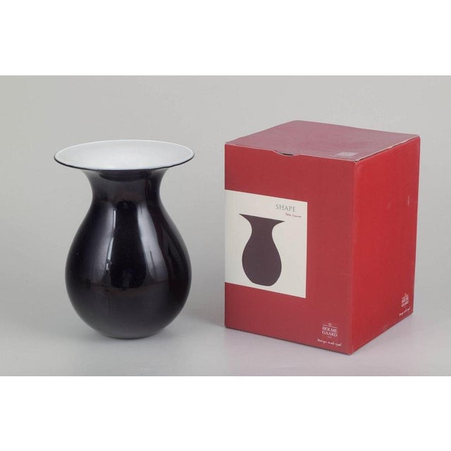 Art Glass Shape Vase by Peter Svarrer for Holmegaard For Sale - Image 5 of 6