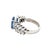 Early 21st Century Platinum 3.40 Carat Weight Natural Sapphire & 0.98 CTW Marquise Diamond Ring, Size 4.5 For Sale - Image 5 of 10