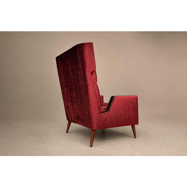 Giuseppe Scapinelli Armchair in Hardwood & Ruby Cotton Velvet, Brazil, 1956 For Sale - Image 18 of 18