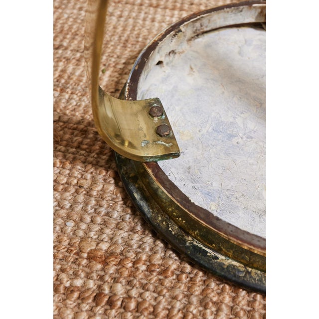 1960s Green and Brass Side Table Attributed to Arturo Pani For Sale - Image 10 of 14