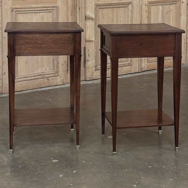 Pair Mid-Century Louis XVI Style Mahogany End Tables For Sale - Image 18 of 18