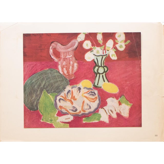 1946 After Matisse "Christmas Roses and Oysters", Aged First Edition Period Offset Lithograph For Sale - Image 10 of 11