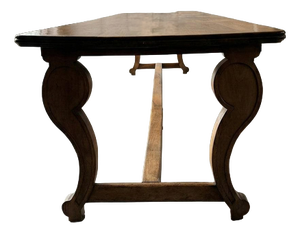 Antique French Monastery Dining Table in Nutwood, 1800s