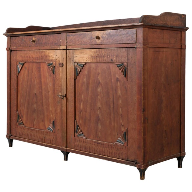 Low and Wide Red Swedish Sideboard For Sale - Image 17 of 17