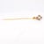 Gold Antique 14k Gold, Diamond, & Enamel Forget-Me-Not Bouquet Stickpin For Sale - Image 8 of 9