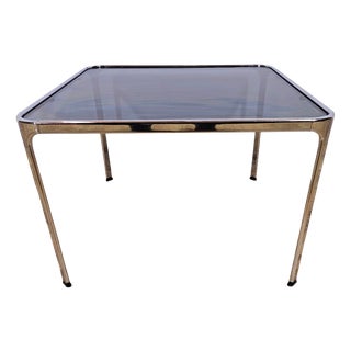 Mid-Century Modern Coffee Table in Chrome and Smoked Glass, Italy, 1970s For Sale