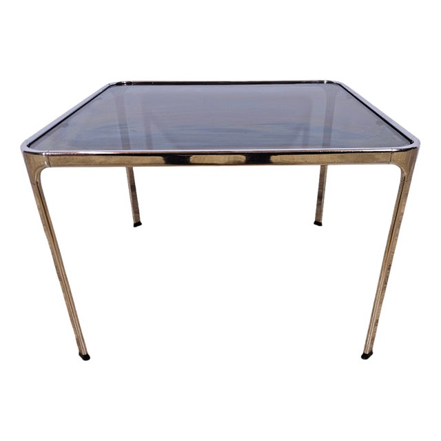 Mid-Century Modern Coffee Table in Chrome and Smoked Glass, Italy, 1970s For Sale