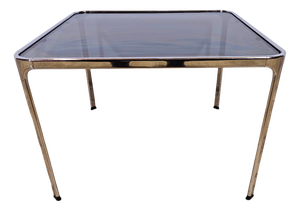 Mid-Century Modern Coffee Table in Chrome and Smoked Glass, Italy, 1970s