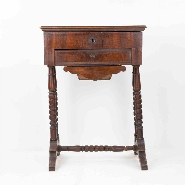 Small Work Table with Mirror Inside, Italy, Early 20th Century For Sale - Image 9 of 10