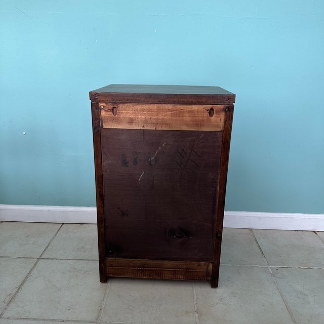 1940s 1940s Art Deco Curved Bow Front Burled Nightstand - Single For Sale - Image 5 of 8