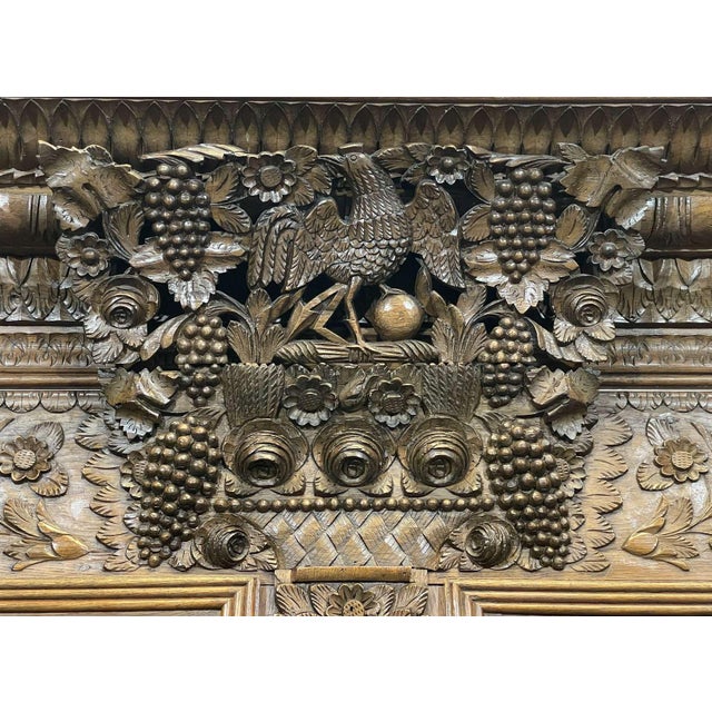 19th Century Norman Wedding Armoire in Light Oak For Sale - Image 9 of 18