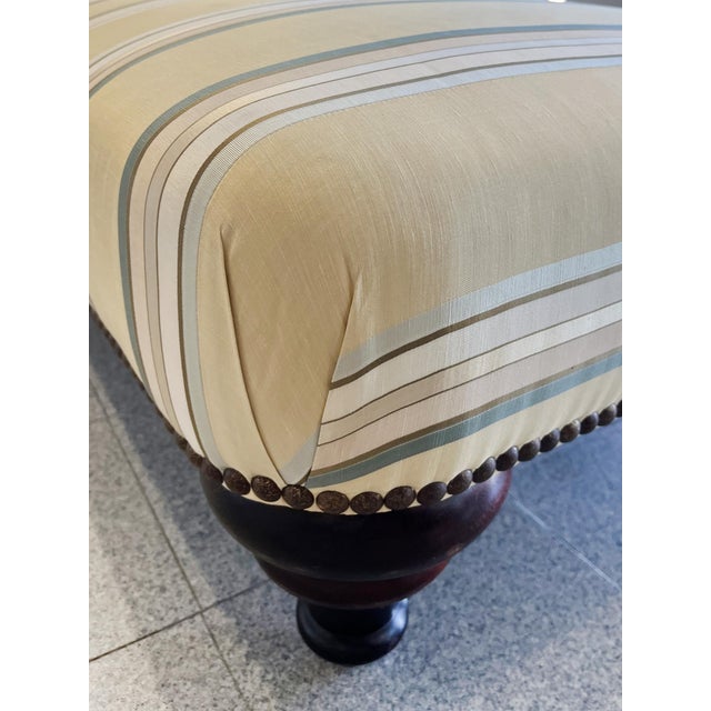 George Smith Striped Ottoman For Sale - Image 10 of 12