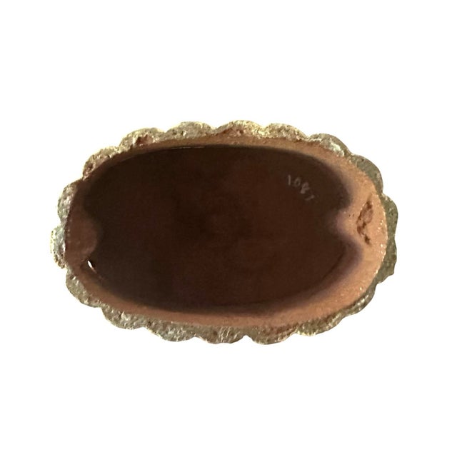 Vintage Italian Tole Espalier / Espaliered Tree Sculpture, Fruit Tree, Bird, Blossoms, & Apples in Scalloped Oval Pot For Sale In Dallas - Image 6 of 7