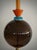 Black Art Deco Murano Round Black and Orange Art Glass Table Lamp, 2000 For Sale - Image 8 of 10