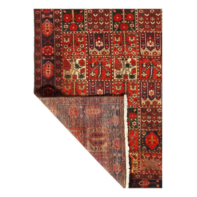 Traditional Persian Vintage Bakhtiari Rug - 6'7" X 9'5" For Sale - Image 3 of 5