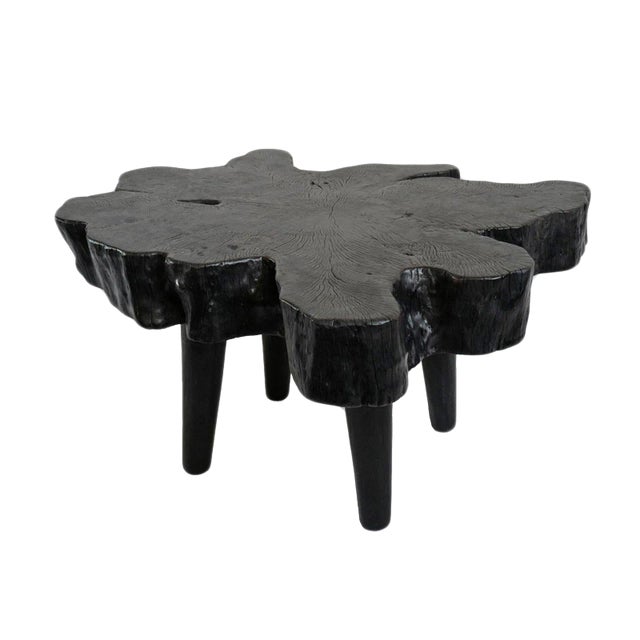Blackened Lychee Stump Table For Sale