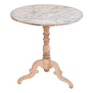 19th Century Swedish Gustavian Round Tilt-Top Table in Painted Finish, Circa 185 For Sale