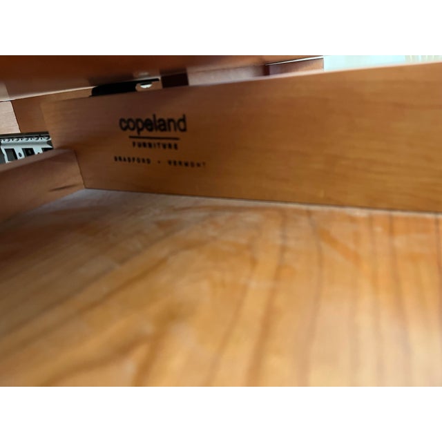 Copeland Furniture Mid-Century Modern cherry wood writing desk, the Sarah Secretary Desk. Built from solid cherry wood...