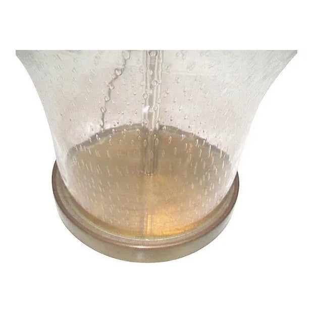 Murano Vintage Murano Bullicante Glass Ginger Jar Table Lamp For Sale - Image 4 of 5