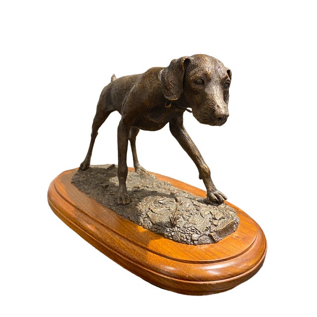 Bronze Pointer Hunting Dog Sculpture by Parton, 1992 — Limited Edition For Sale In San Francisco - Image 6 of 9