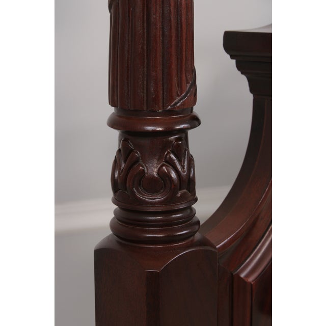 Thomasville Queen Size Mahogany Poster Bed For Sale - Image 16 of 18