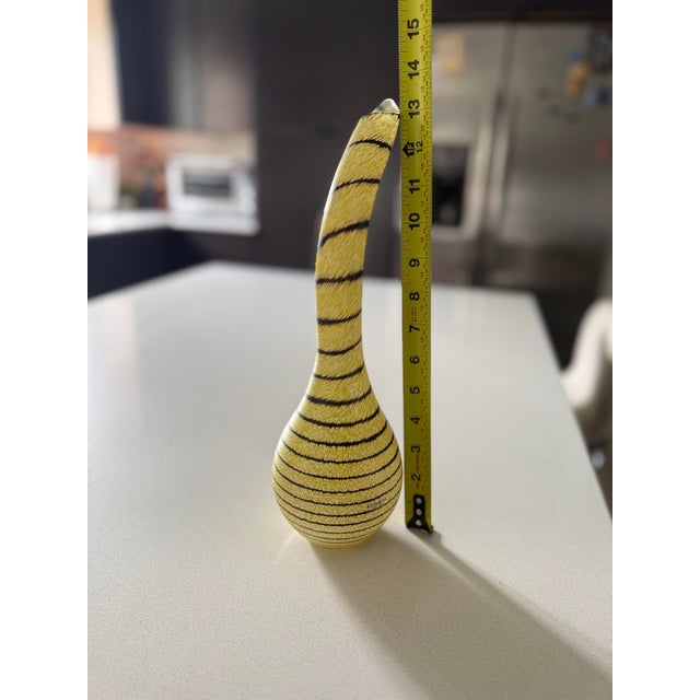 Ulrica Hydman-Vallien Kosta Boda “Don Juan” Vase by Ulrica Hydman-Vallien Yellow Black Art Glass For Sale - Image 4 of 6