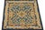 1920s Antique Ningxia Square Rug in Blue With Gold Floral Patterns, From Rug & Kilim For Sale - Image 5 of 7