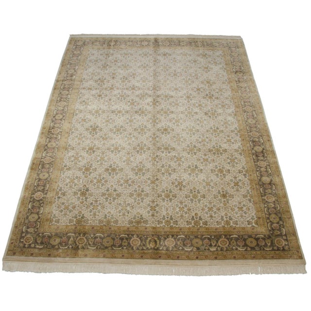 Ivory New Agra Rug - 10' X 14' For Sale - Image 8 of 13