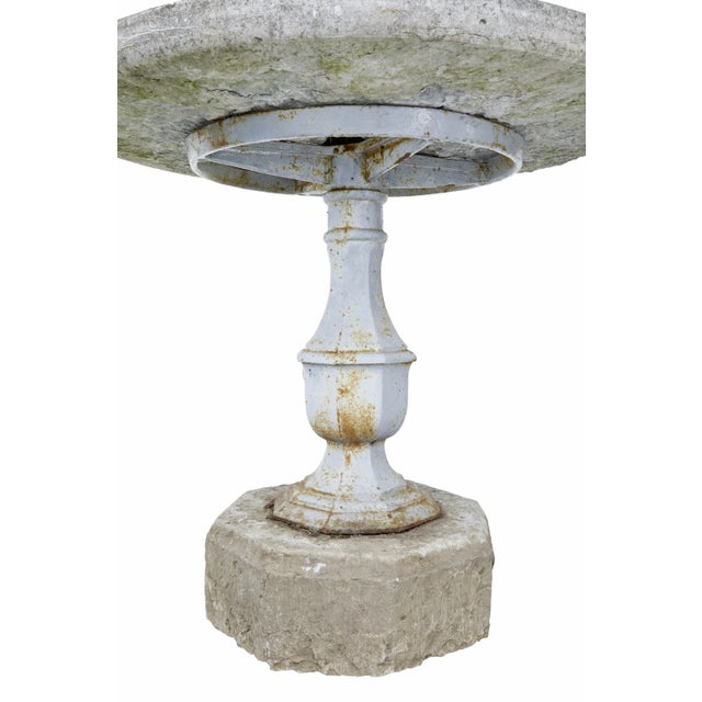 Rare 19th Century swedish stone and iron garden table circa 1860. The manufacture of cannons at the stavsjo bruk is well...