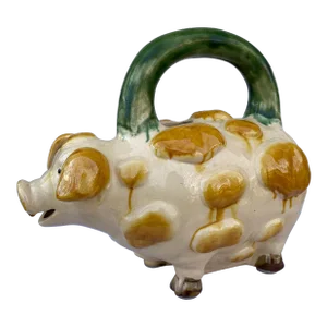 Vintage Majolica Style Pig Pitcher/Watering Can