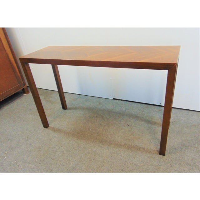 Mid Century Lane Parsons Style Walnut Console Table Chairish