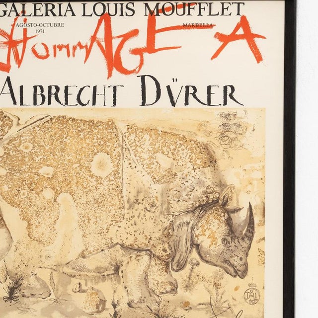 1970s Salvador Dalí­, Hommage À Albrecht Dürer, Original Lithograph, 1970s, Paper For Sale - Image 5 of 12