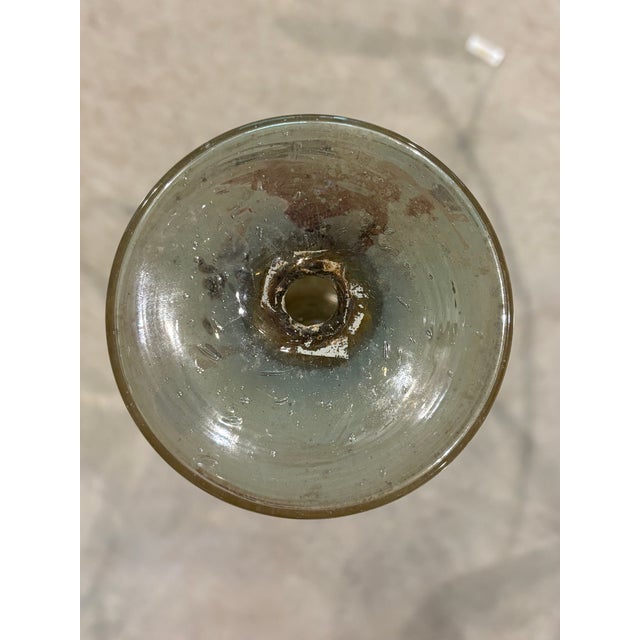 Late 19th Century Antique 19th Century Bohemian Hand-Painted Floral Mercury Glass Vase For Sale - Image 5 of 15