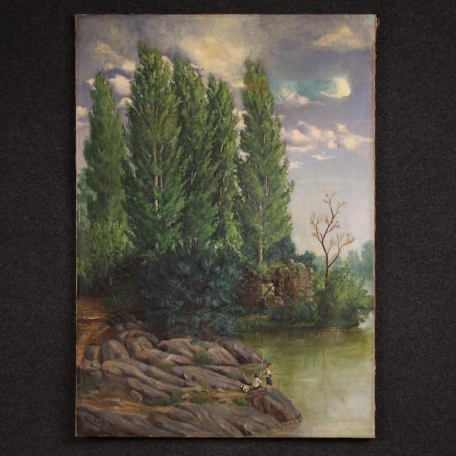 C. Coll, Spanish Landscape, 1883, Oil on Canvas For Sale - Image 16 of 16