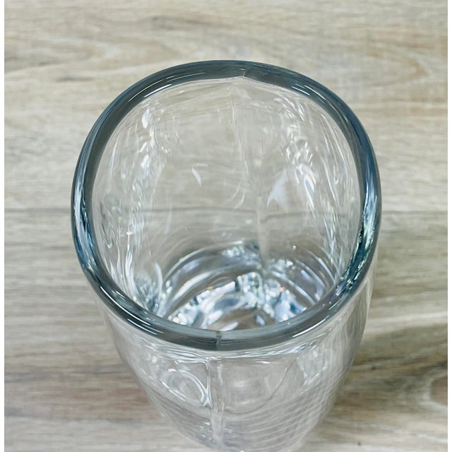 Orrefors Vintage 1960s Orrefors Tall Glass Vase For Sale - Image 4 of 6