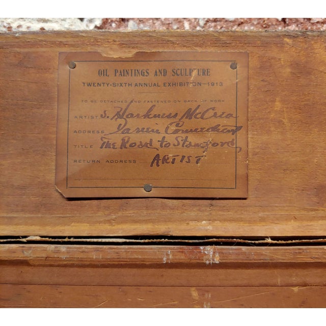 Samuel Harkness McCrea -Road to Stamford,CT - Impressionist Landscape -Oil Painting C.1913 For Sale - Image 9 of 10