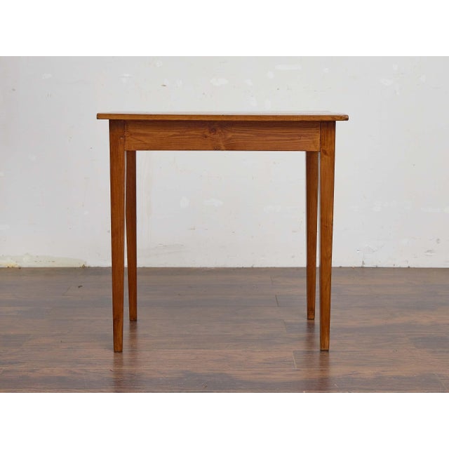 English 19th Century English Country House Pine Table With Tapered Legs For Sale - Image 3 of 11