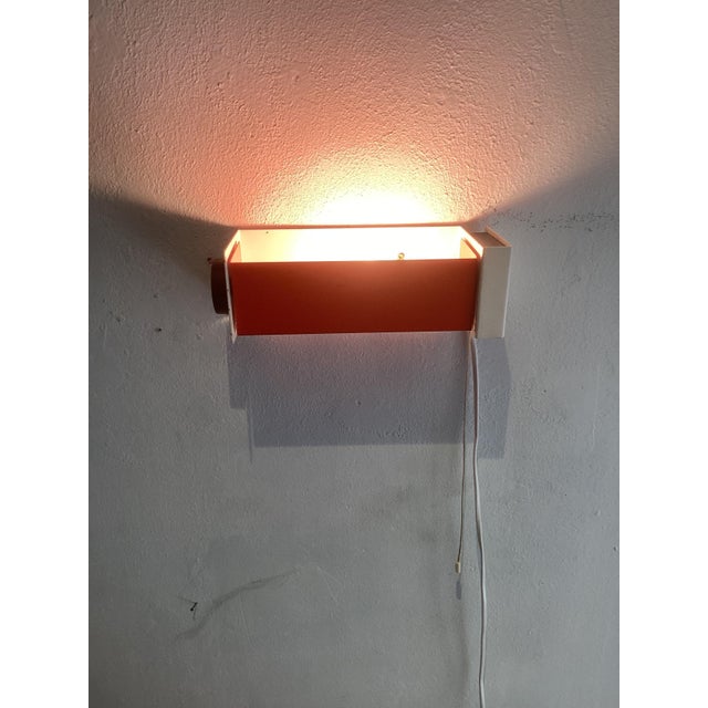 Black Wall Lamp by Niek Hiemstra Orange for Hiemstra Evolux, 1970 For Sale - Image 8 of 9