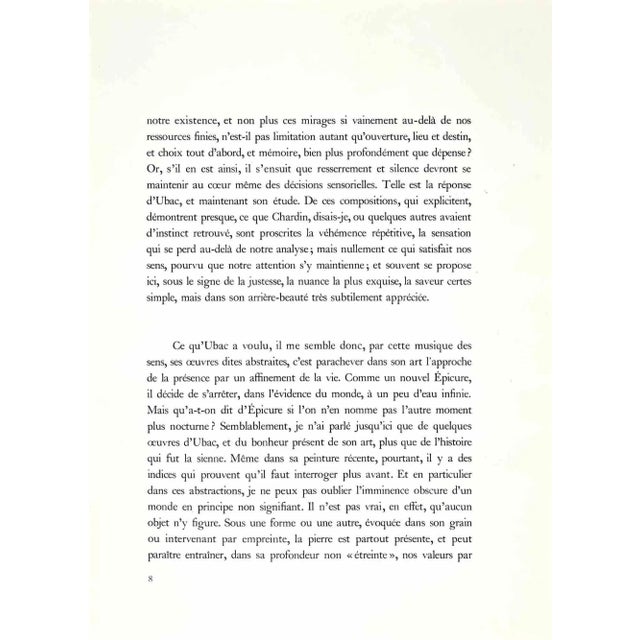 Composition from "Derrière Le Miroir" is an original lithograph realized by Raoul Ubac in 1960s. With the description in...