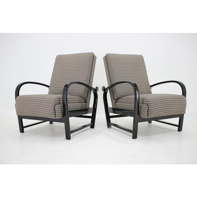 Set of Czechoslovakian Adjustable Armchairs, 1940s For Sale - Image 9 of 18