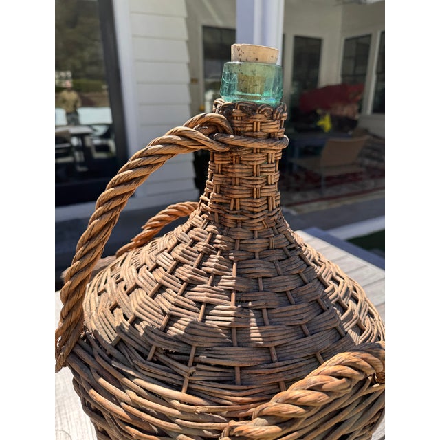 Mid 20th Century French Wicker Demijohn For Sale In Atlanta - Image 6 of 10