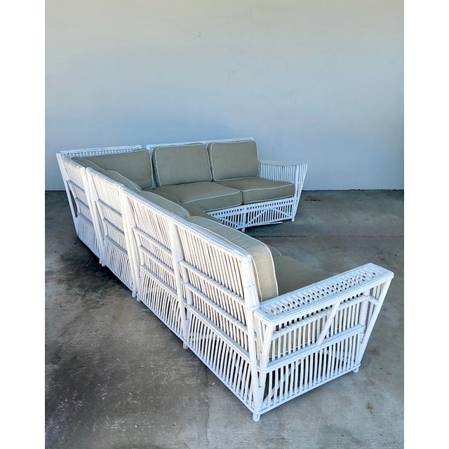 Vintage Stick Rattan Sectional Sofa After Bielecky Brothers For Sale - Image 9 of 12