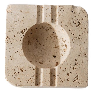 Vintage Alabaster Ashtray in Beige, 1960s For Sale