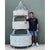 White Vintage Monumental Tiered Wrought Iron Standing Planter For Sale - Image 8 of 12