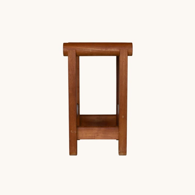Teak Stool Inspired by Pierre Chapo, USA, 1960s For Sale - Image 4 of 7
