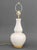Christopher Spitzmiller Style Double Gourd Table Lamp, white crackle glazed porcelain above gilt base, Festoni label to...