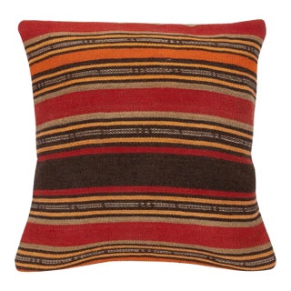 20"x20" HandWoven Kilim Cushion Cover. Accent Pillow. Vintage Throw Pillow Cover For Sale