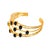 Cleopatra Gold & Sapphire Stone Cuff Chunky Bracelet For Sale - Image 10 of 10