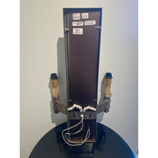 Metal Traditional Mirrored Wall Sconce For Sale - Image 7 of 8